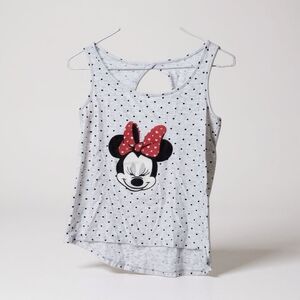 Disney Parks Minnie Mouse Gray and Black Polka Dot Top
